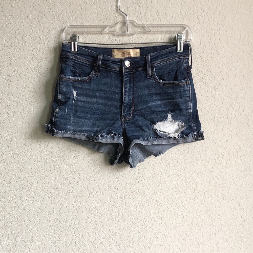 Hollister High Rise Short Shorts 2” Stretch Denim Jean